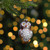 3.75" Brown and White Glass Owl Christmas Ornament - IMAGE 2