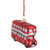 Double Decker Bus Glass Christmas Ornament - 3.75" - Silver and Red - IMAGE 3
