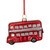 Double Decker Bus Glass Christmas Ornament - 3.75" - Silver and Red - IMAGE 5