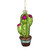 4.75" Green and Pink Potted Cactus Glass Christmas Ornament - IMAGE 1