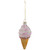 4" Vanilla Ice Cream Cone Glass Christmas Ornament - IMAGE 2