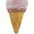 4" Vanilla Ice Cream Cone Glass Christmas Ornament