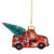 Metallic Truck with a Sisal Tree Glass Christmas Ornament - 3.75" - Red and White - IMAGE 4