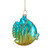 Tropical Fish Glass Christmas Ornament - 3" - Turquoise and Yellow - IMAGE 1