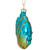 Tropical Fish Glass Christmas Ornament - 3" - Turquoise and Yellow - IMAGE 3
