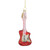 6" Red and Silver Glass Bass Guitar Christmas Ornament - IMAGE 1