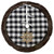 48" Black and White Buffalo Plaid Christmas Tree Skirt with Burlap Snowflake - IMAGE 2