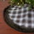 48" Brown and White Plaid Christmas Tree Skirt with Faux Fur - IMAGE 1
