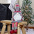 LED Christmas Gnome with Antlers and Dangling Legs - 30" - Gray and Red - IMAGE 2