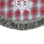 48" Red and White Plaid Christmas Tree Skirt with Snowflake - IMAGE 5
