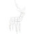 48" Lighted White Standing Reindeer Outdoor Christmas Yard Decoration - IMAGE 1