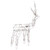 Lighted Standing and Animated Outdoor Christmas Reindeer - 48" - White - Clear Lights - IMAGE 4