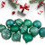 Set of 12 Green Finial and Glass Ball Christmas Ornaments - IMAGE 3