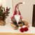 Plaid Gnome with Dangling Legs Christmas Figure - 20.5" - Red Gray and White - IMAGE 1