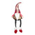 Plaid Gnome with Dangling Legs Christmas Figure - 20.5" - Red Gray and White - IMAGE 2