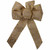 14" x 9" Burlap and Gold Scroll 6 Loop Christmas Bow Decoration - IMAGE 1