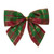 Pack of 6 Red and Green Plaid 2 Loop Christmas Bow Decorations 5.5" - IMAGE 3
