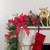 Glittered 2-Loop Christmas Bow Decorations - 5.5" - Red - Pack of 6 - IMAGE 2