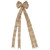 48" x 10" Burlap and Gold Scroll 16 Loop Christmas Bow Decoration - IMAGE 1