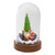 Lighted Santa and Christmas Tree Cloche Style Decoration - 7" - IMAGE 1