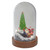 Lighted Santa and Christmas Tree Cloche Style Decoration - 7" - IMAGE 3