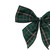 Pack of 6 Green and Black 2 Loop Christmas Bow Decorations 5.5" - IMAGE 4