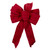 Glittered Poinsettia 6-Loop Christmas Bow Decoration - 9" x 14" - Red - IMAGE 1