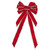 Velvet 10-Loop Christmas Bow Decoration - 12" x 25" - Red and Gold - IMAGE 1