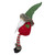 Dangling Legs Plush Sitting Gnome Christmas Figure - 25" - Red and Green - IMAGE 3