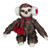 Plush Sitting Winter Sloth with Plaid and Pom Pom Scarf Christmas Figure - 12" - IMAGE 1