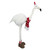 20-Inch Plush White and Red Standing Flamingo Christmas Tabletop Figurine - IMAGE 1