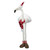 20-Inch Plush White and Red Standing Flamingo Christmas Tabletop Figurine - IMAGE 3