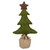 17.5-Inch Tan and Green Rustic Multi-Fabric Standing Christmas Tree Tabletop Decoration - IMAGE 4