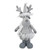 12-Inch Gray and White Standing Tabletop Moose Christmas Figure - IMAGE 1