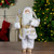 18" Gold and White Standing Santa Christmas Figure with Presents - IMAGE 2