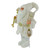 12" Standing Santa Christmas Figure Dressed in Plush Winter White and Gold - IMAGE 4