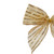 Glitter Striped 2-Loop Christmas Bow Decorations - 5.5" - Gold - Pack of 6 - IMAGE 4