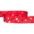 Glitter Hearts Valentine's Day Wired Craft Ribbon - 2.5" x 10 Yards - Red and White - IMAGE 4