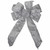 Glittered 6-Loop Christmas Bow Decoration - 9" x 14" - Silver - IMAGE 1