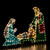 3-Piece Lighted Holographic Christmas Nativity Set Outdoor Decoration - Clear Lights