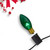 Green C9 Transparent  E17 Brass Base Christmas Replacement Bulbs - 4ct