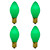 C7 Opaque Christmas Replacement Bulbs - Green - 4ct - IMAGE 1