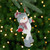 14" Gray and Red Plush Snowman Hanging Christmas Ornament - IMAGE 1