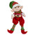 15" Red and Green Plush Jingle Bell Boy Elf Christmas Figure - IMAGE 1