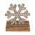 6" Silver Snowflake on Wood Look Base Christmas Stocking Holder - IMAGE 5