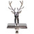 8" Shiny Silver Deer Head Christmas Stocking Holder - IMAGE 2