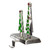 7" Silver, Green and White Christmas Tree Trio Stocking Holder - IMAGE 4