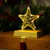 7" LED Lighted Gold Wired Star Christmas Stocking Holder - IMAGE 1