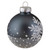 Set of 6 Gray and White Snowflake Glass Christmas Ball Ornaments 4" (101mm) - IMAGE 3