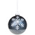 Snowflake Glass Christmas Ball Ornaments - 4" (100mm) - Gray and White - 6ct - IMAGE 4